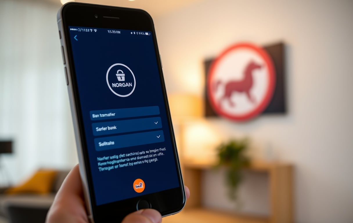 Norsk mobiltelefon som viser bankoverføring til en bookmaker